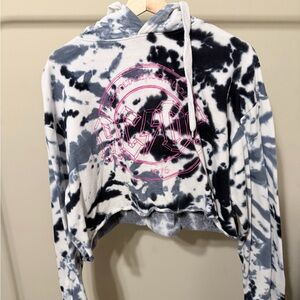 AC/DC Black and White Tie-Dye Hoodie